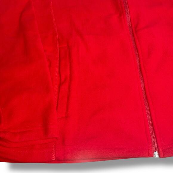 Lands' End Anyweather Fleece Jacket Womens Medium 10-12 Full Zip Pockets Coat - Picture 6 of 13